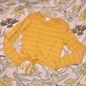 Cotton Long-sleeve Yellow Tee